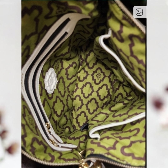 Oryany NWOT! Cream  Cassie Pebbled Leather  Convertible Satchel - Picture 11 of 11